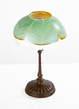 Tiffany Studios Lamp Base with Quezal Shade