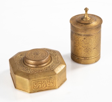 Tiffany Studios Zodiac Inkwell & Organizer