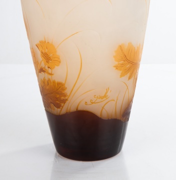 Emile Galle (French, 1846-1904) Poppy Cameo Vase