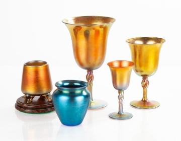 Steuben Aurene Cabinet Pieces