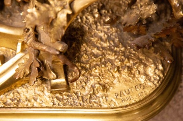 Ferdinand Pautrot (French, 1832-1874) Trapped Wolf