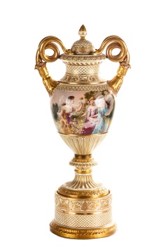 19th Century Royal Vienna Covered Urn