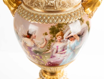 19th Century Royal Vienna Covered Urn