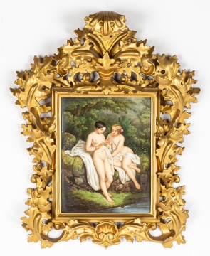German Painted Porcelain Plaque