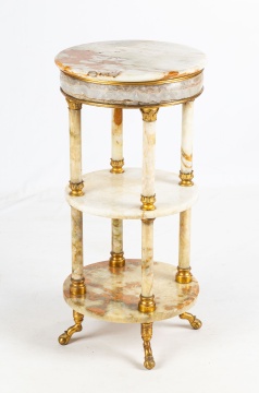 French Onyx Side Table/Pedestal