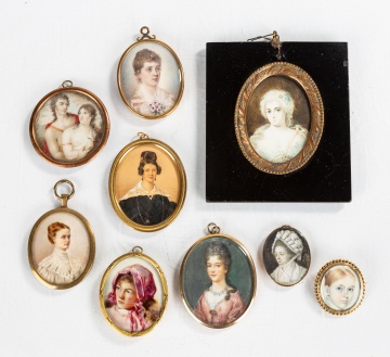 Nine Portrait Miniatures