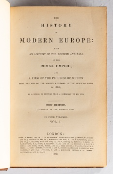 The History of Modern Europe (Leather Bound Books) Four Volumes