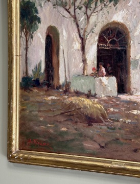 Anthony Thieme (American, 1888-1954) "Italian Courtyard"