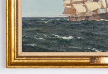 Montague Dawson (British, 1890-1973) "Clipper Ship "Midnight" off Beachy Head"