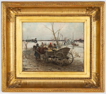 Alfred von Wierusz-Kowalski (Polish, 1849-1915) Meeting the Train