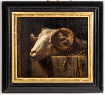 Attributed to Balthasar-Paul Ommeganck (Antwerp, Belgium, 1755-1826) Head of a Ram