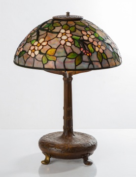 Tiffany Studios Raised Branch, Apple Blossom Table Lamp