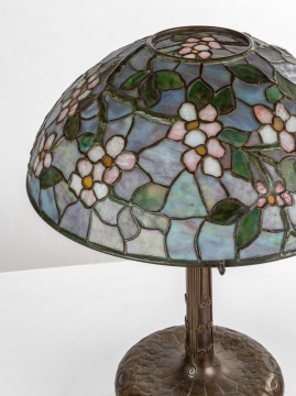 Tiffany Studios Raised Branch, Apple Blossom Table Lamp