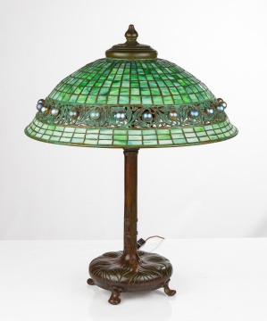 Tiffany Studios Jeweled Geometric Table Lamp