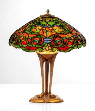Extremely Rare Duffner & Kimberly French Renaissance Table Lamp