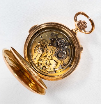 14K Gold Swiss Pocket Watch with Repeater
