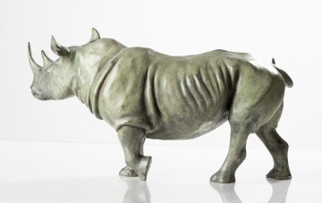 Gill Parker (British, b. 1957) Standing Rhinoceros
