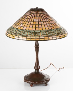 Tiffany Studios Greek Key Table Lamp