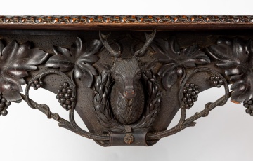 Unusual Black Forest Side Table