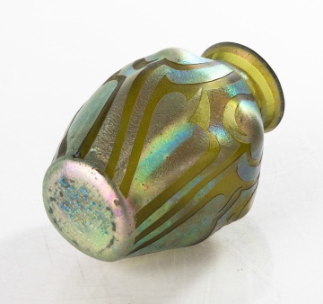 Austrian Acid Etched Iridescent Vase
