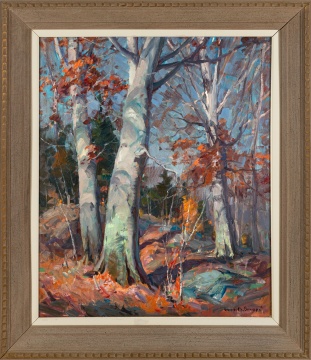 Emile A. Gruppe (American, 1896-1978) "Fall Beech Trees"