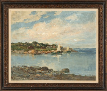 Charles Gruppe (American, 1860-1940) Harbor Scene