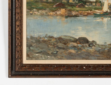 Charles Gruppe (American, 1860-1940) Harbor Scene