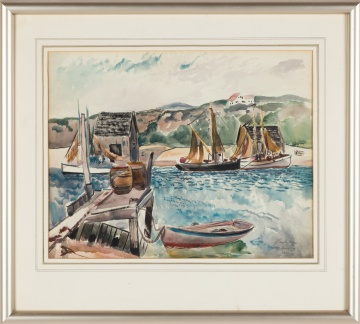 Richard Hayley Lever (American, 1876-1958) "Menemsha, Martha's Vineyard"