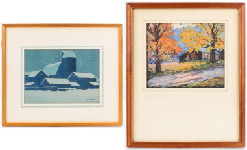 John C. Wenrich (American, 1894-1970) "Starlight" & Walter Thomas Sacks (American, 1901-1961) Fall Sketch