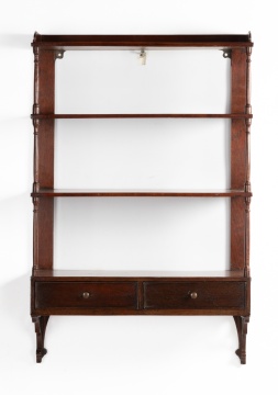 Pair of Regency Hanging Shelves with Drawers
