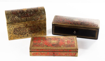 Three Boulle Casket and Dresser Boxes