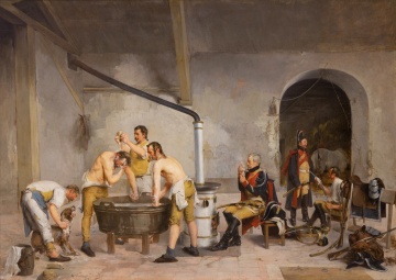 Henry J. L. W. d'Acosta (British, 19th/20th Century) "Soldiers After Training"