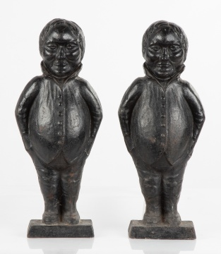Tweedledee and Tweedledum Andirons