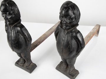 Tweedledee and Tweedledum Andirons