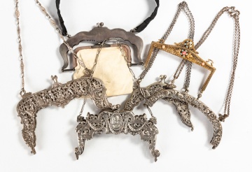 Group of Antique Ladies' 800 Silver Purse Clasps