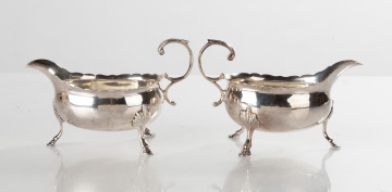 Pair of 18th Century English Sterling Silver Sauce Boats