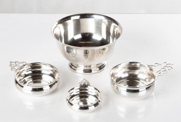 20th Century American Sterling Porringers and Bowl