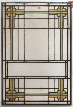 Two Prairie School Style Leaded Glass Windows
