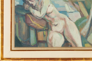 Andre Lhote (French, 1885-1962) "Femme Nue Reposant"