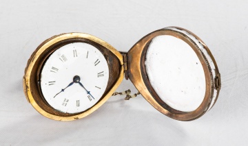 Austrian Viennese Enamel Guitar Form Novelty Watch