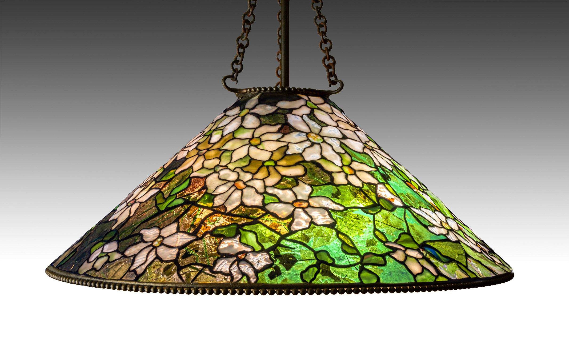 A Fine Tiffany Studios Clematis Hanging Fixture | Cottone Auctions