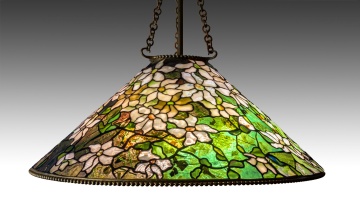 A Fine Tiffany Studios Clematis Hanging Fixture