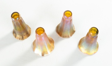 Four Tiffany Favrile Lily Shades