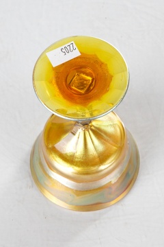 Tiffany Favrile Cut and Decorated Glass Goblet