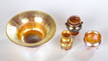 Group of Tiffany Favrile Cabinet Pieces