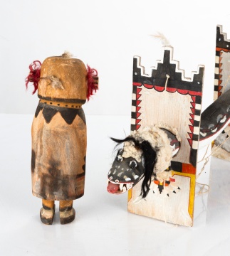 Hopi Kachina & Zuni Kolowisi Water Serpent Puppet