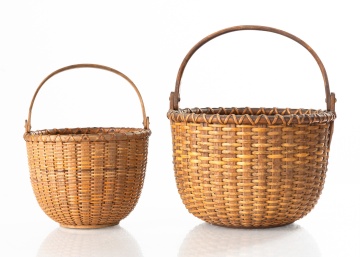 Two Vintage Nantucket Baskets