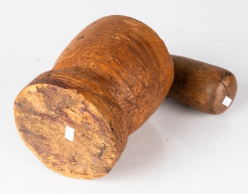 19th Century Burl Wood Mortar and Pestle