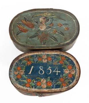 Two Painted Bridal Boxes