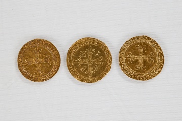 Three French 15th/16th Century Ecu Gold Coins